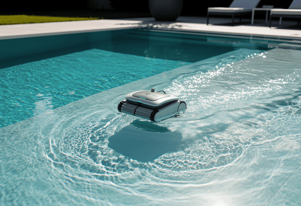 un robot piscine netoyant sa piscine