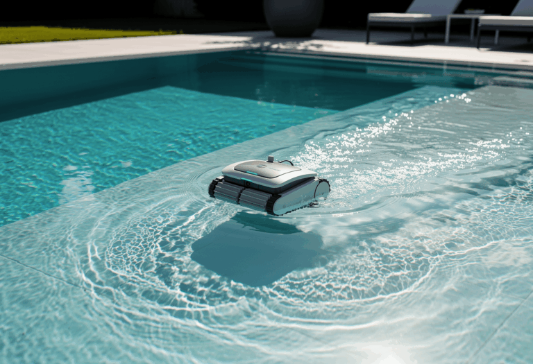 un robot piscine netoyant sa piscine