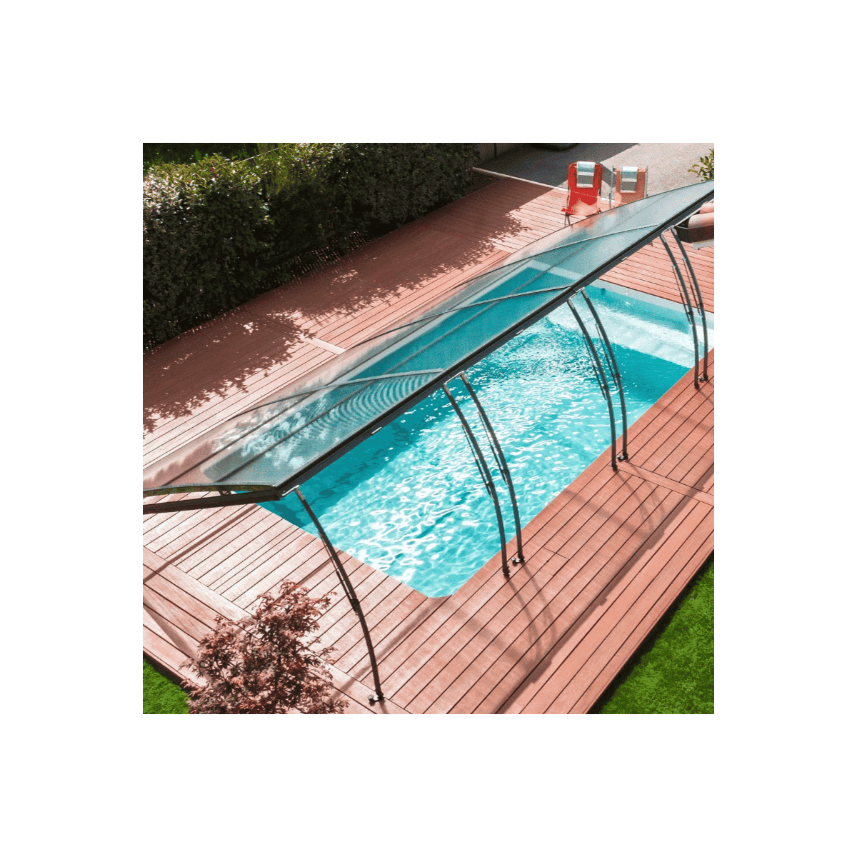 Abridéal Piatto abri piscine plat motorisé