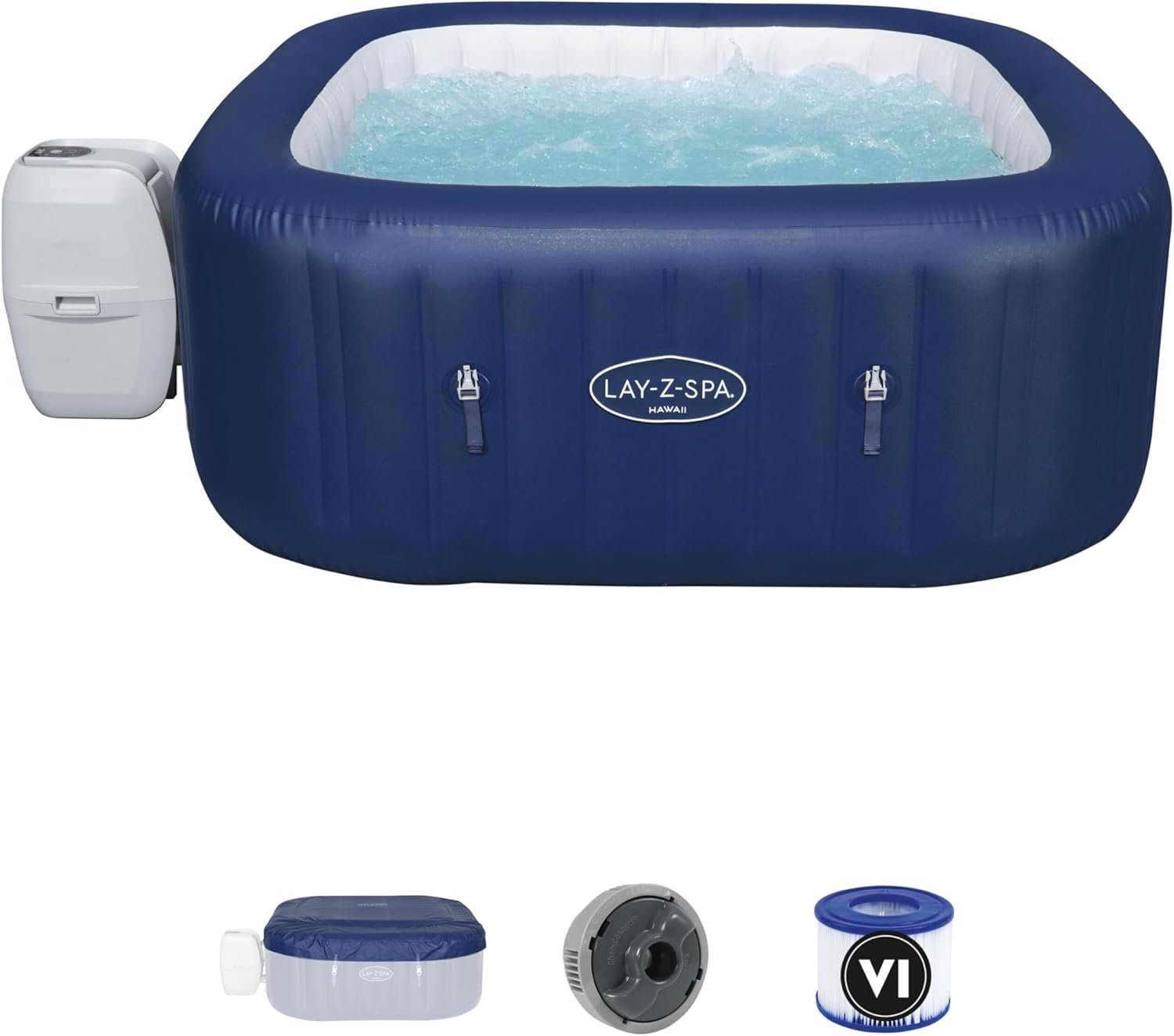 Bestway Lay-Z-Spa Hawaii AirJet carré 4-6 places spa gonflable