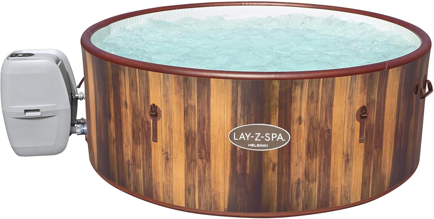 Bestway Helsinki AirJet spa gonflable haut de gamme effet bois Wi-Fi