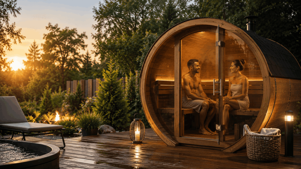 Expérience bien-être dans un sauna de jardin