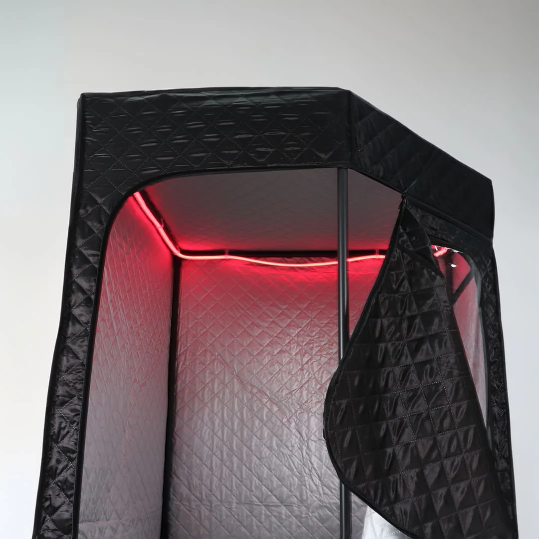 JOLT Sauna cabine portable chaleur sèche 75 degrés avec Red Light luminothérapie