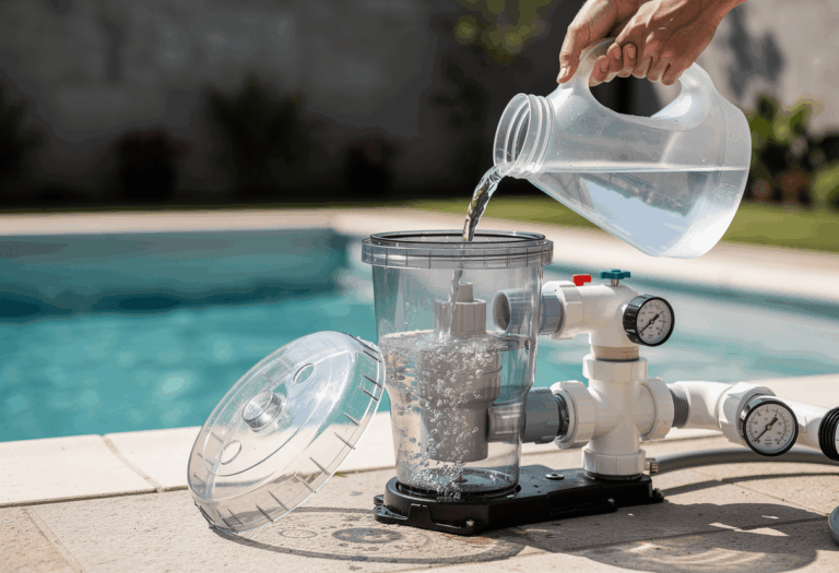Amorçage d'une pompe de piscine
