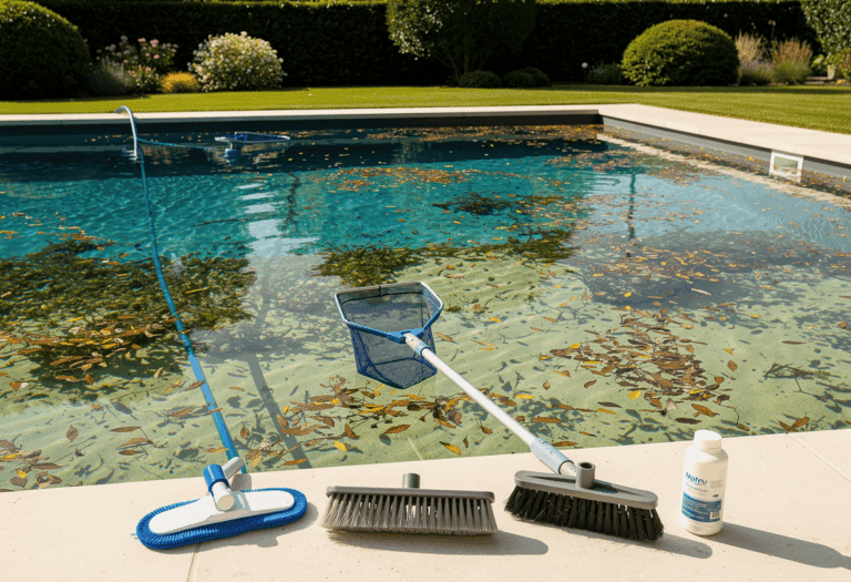 Les outils pour nettoyer le fond d'une piscine sans aspirateur
