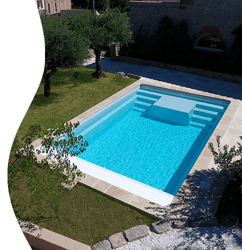 Piscines Ibiza coque polyester vinylester haut de gamme gris anthracite