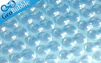 GeoBubble Sol+Guard 500 microns bâche chauffante piscine translucide