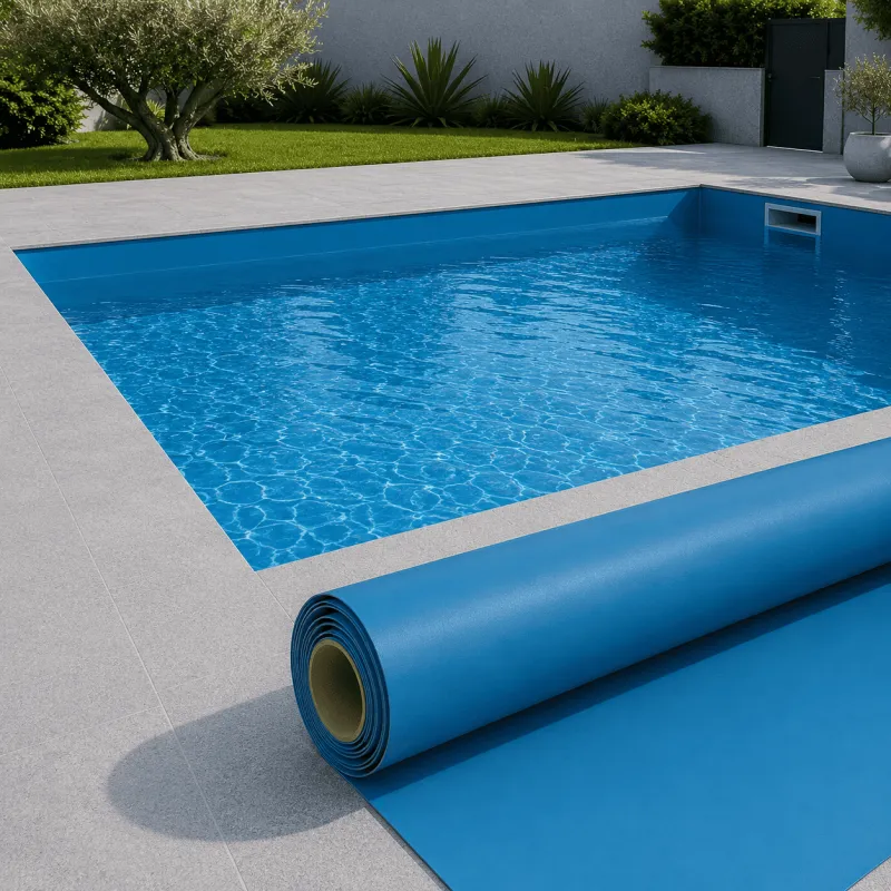 Liner piscine bleu France eau turquoise