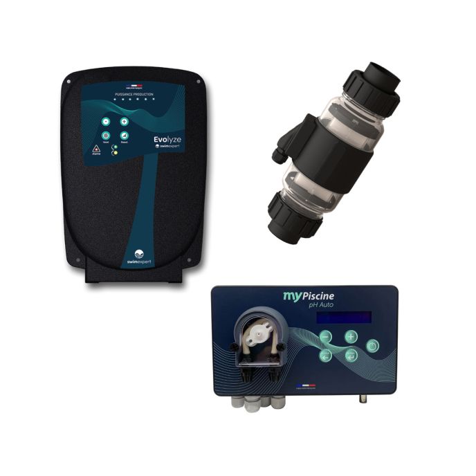 SwimExpert Evolyze pack électrolyseur sel + régulateur pH automatique