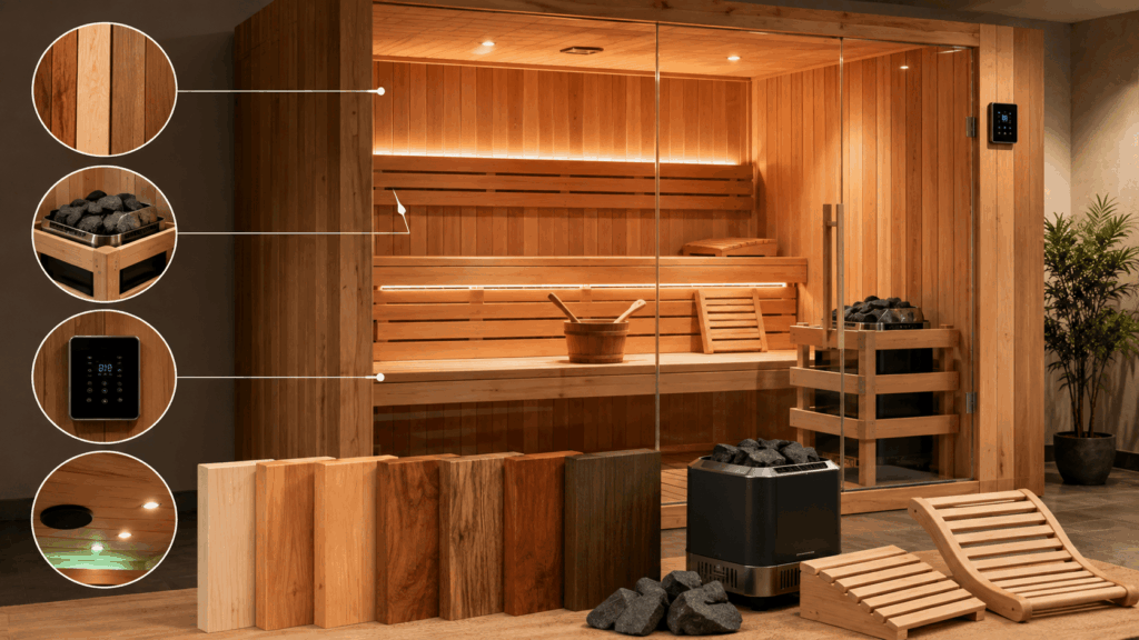 Ce qui fait varier le prix au-delà du type de sauna