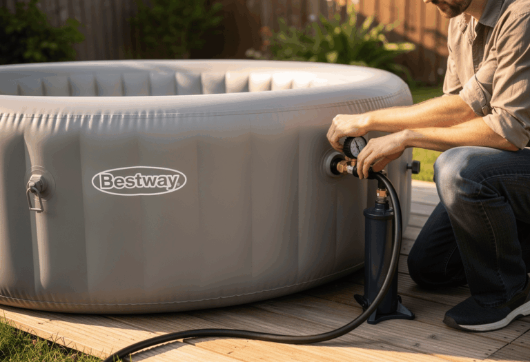 Gonflage d'un spa Bestway