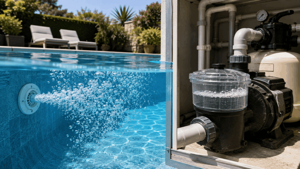 Les signes d'une prise d'air dans le circuit de filtration