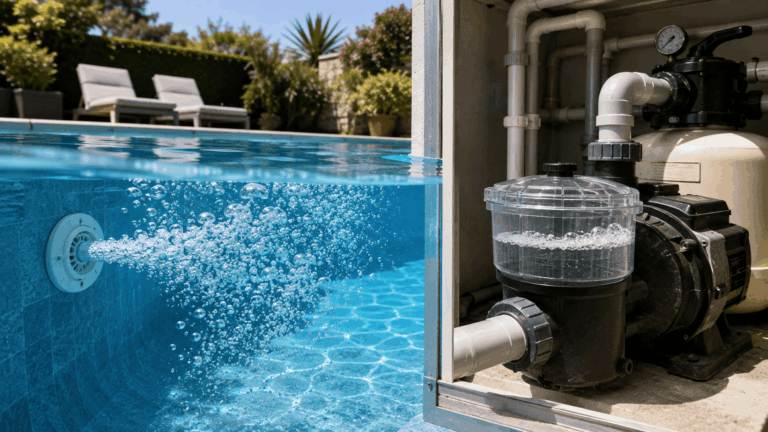 Les signes d'une prise d'air dans le circuit de filtration