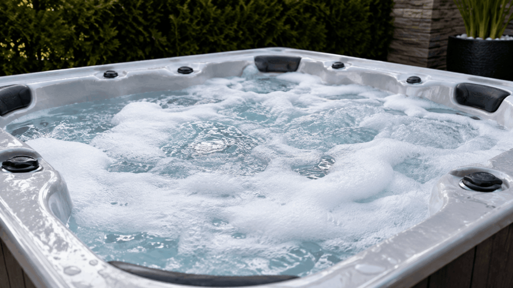 Spa avec mousse excessive