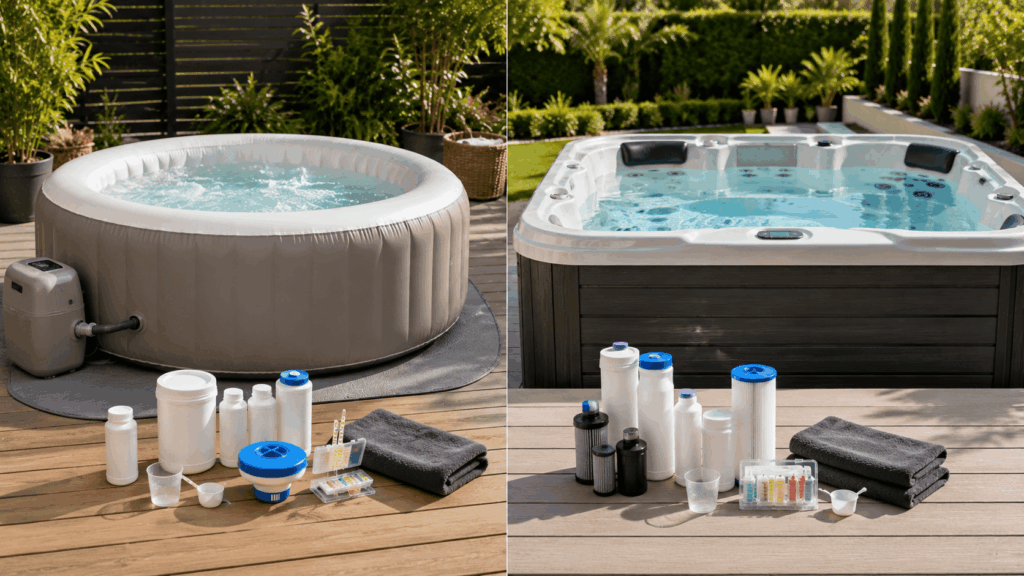 Spa gonflable vs spa rigide les différences de traitement