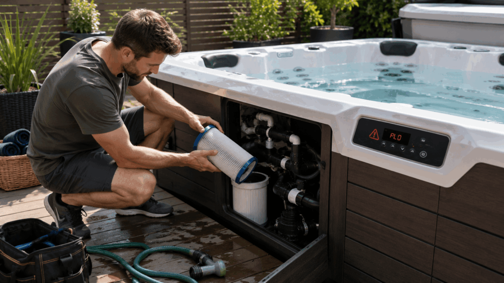 Vérification du spa après une mise en sécurité
