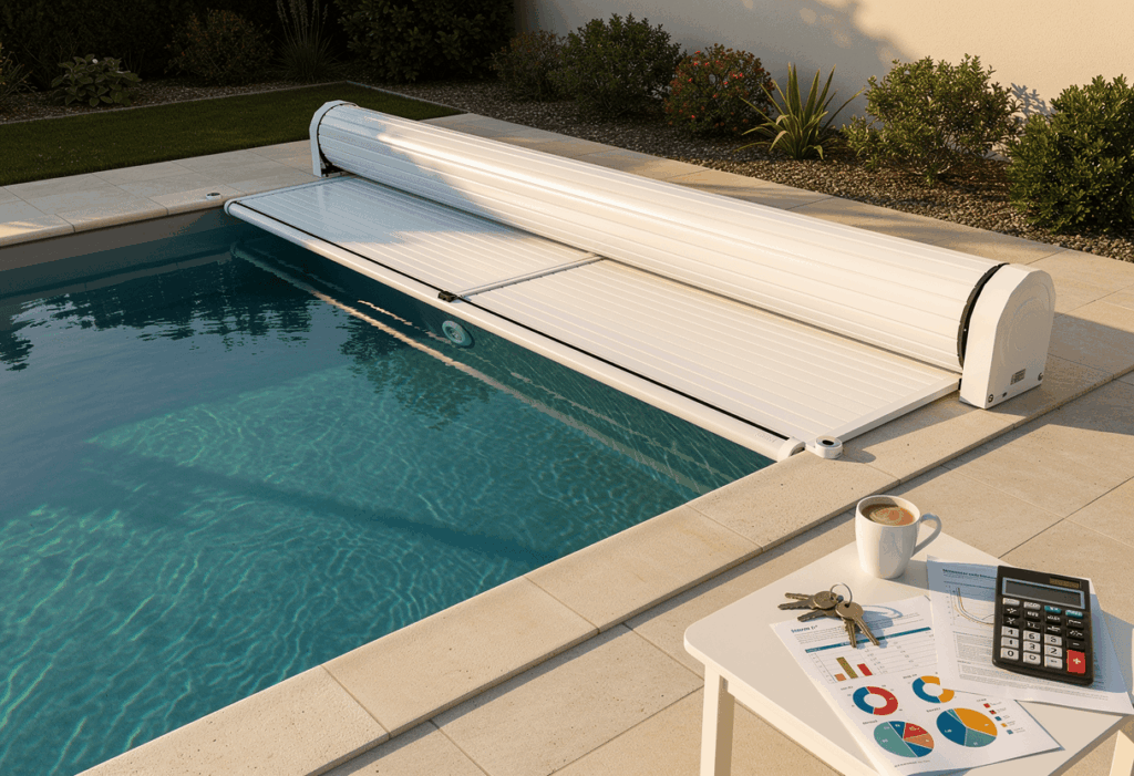 Volet roulant de piscine 8×4 moderne